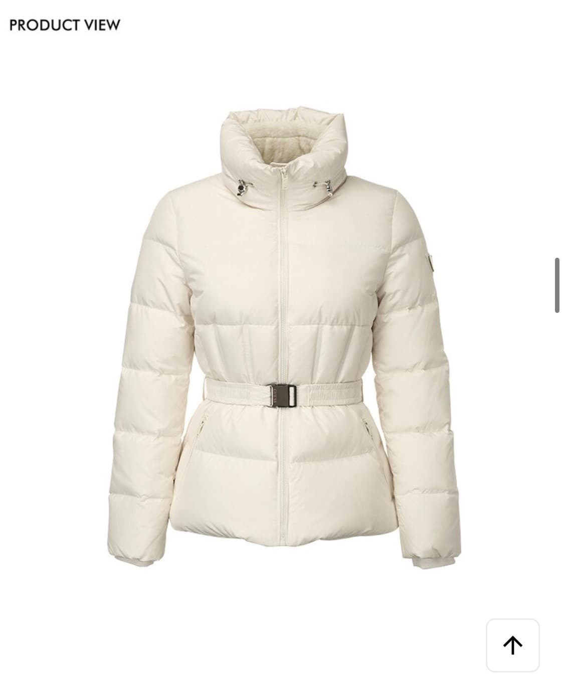게스 벨티드 구스 수지 숏패딩 아이보리 상품이미지3