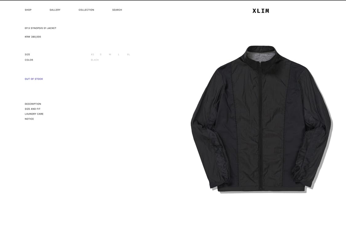 XLIM EP5 jacket 상품이미지1