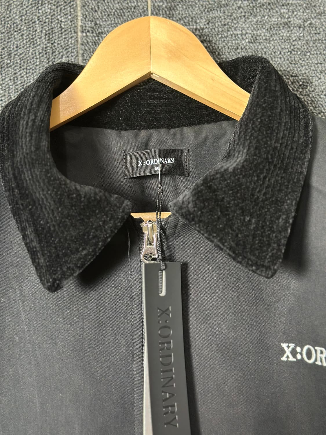 X:ORDINARY 블랙 코듀로이 칼라 자켓50 상품이미지3