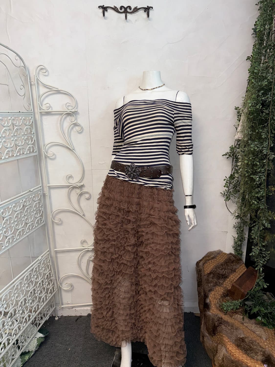Vivienne Westwood stripe cowl 오프숄더 t 상품이미지7