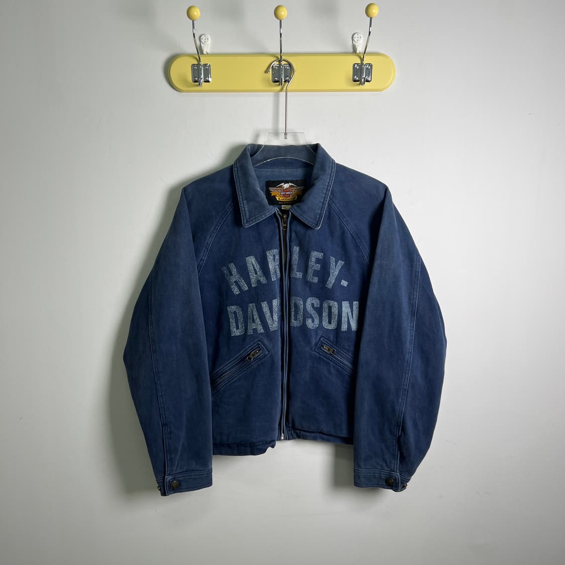 할리데이비슨 블루 코튼 워크 자켓 M 상품이미지1
