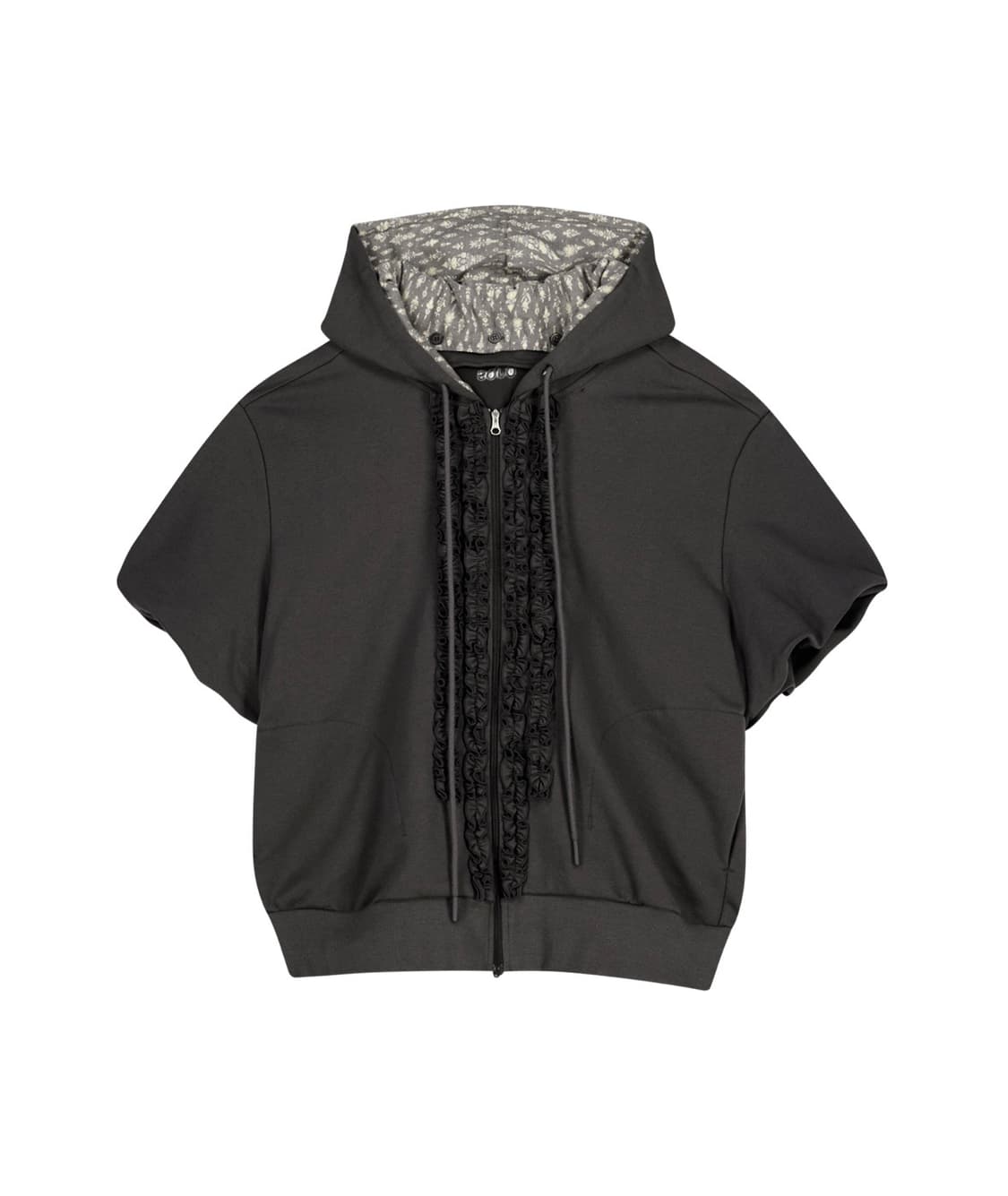 오호스 프릴 져지 봄버 후드집업 상품이미지2