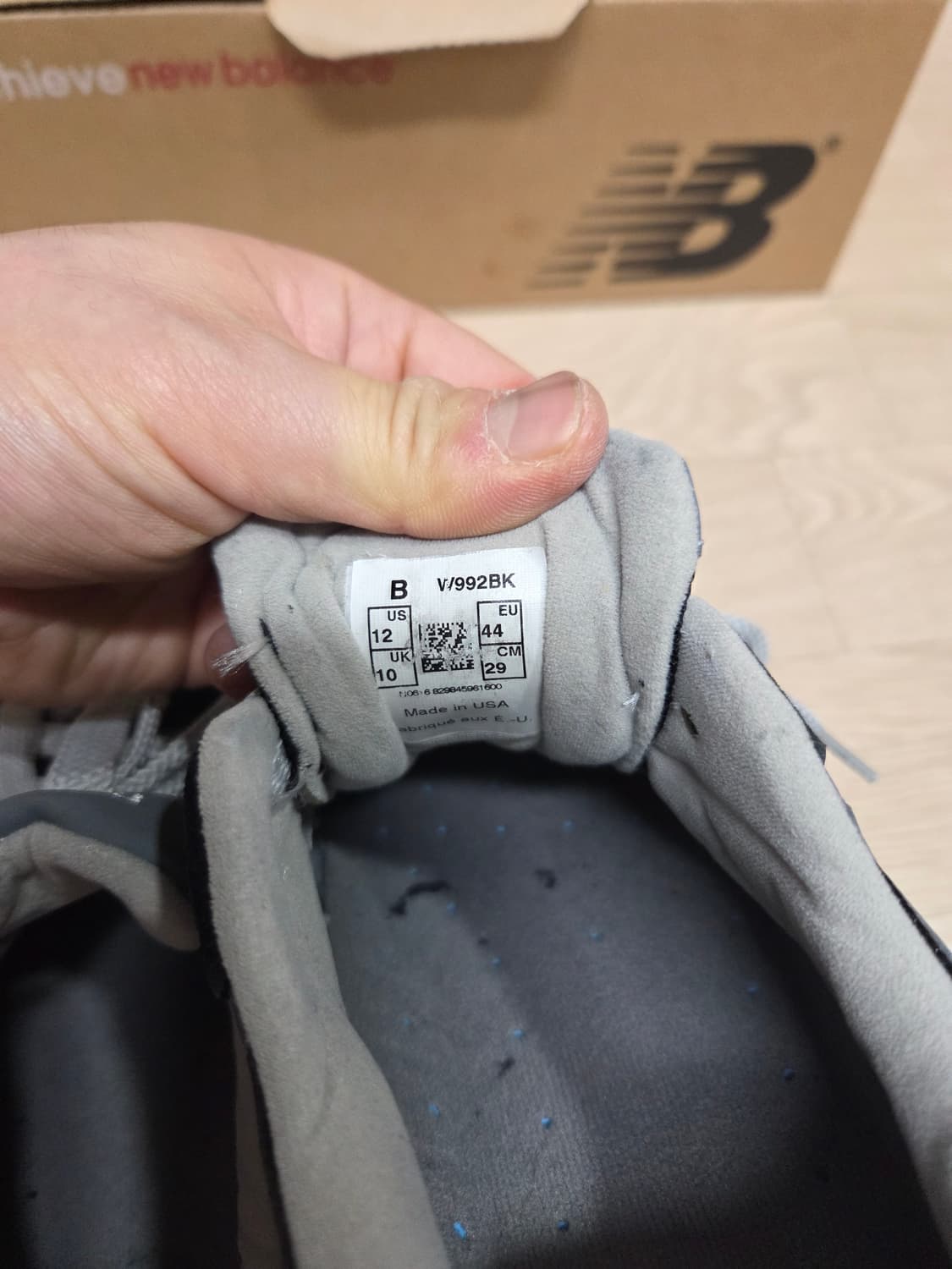 (초판)(1회 착용)뉴발란스 992 초판버전 우먼스12  상품이미지8