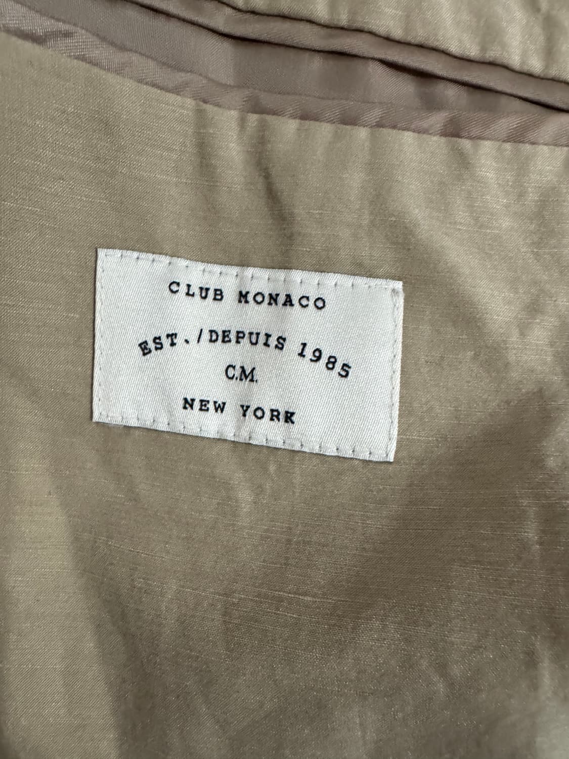 여성 클럽모나코 미니멀 린넨 자켓 베이지 상품이미지3