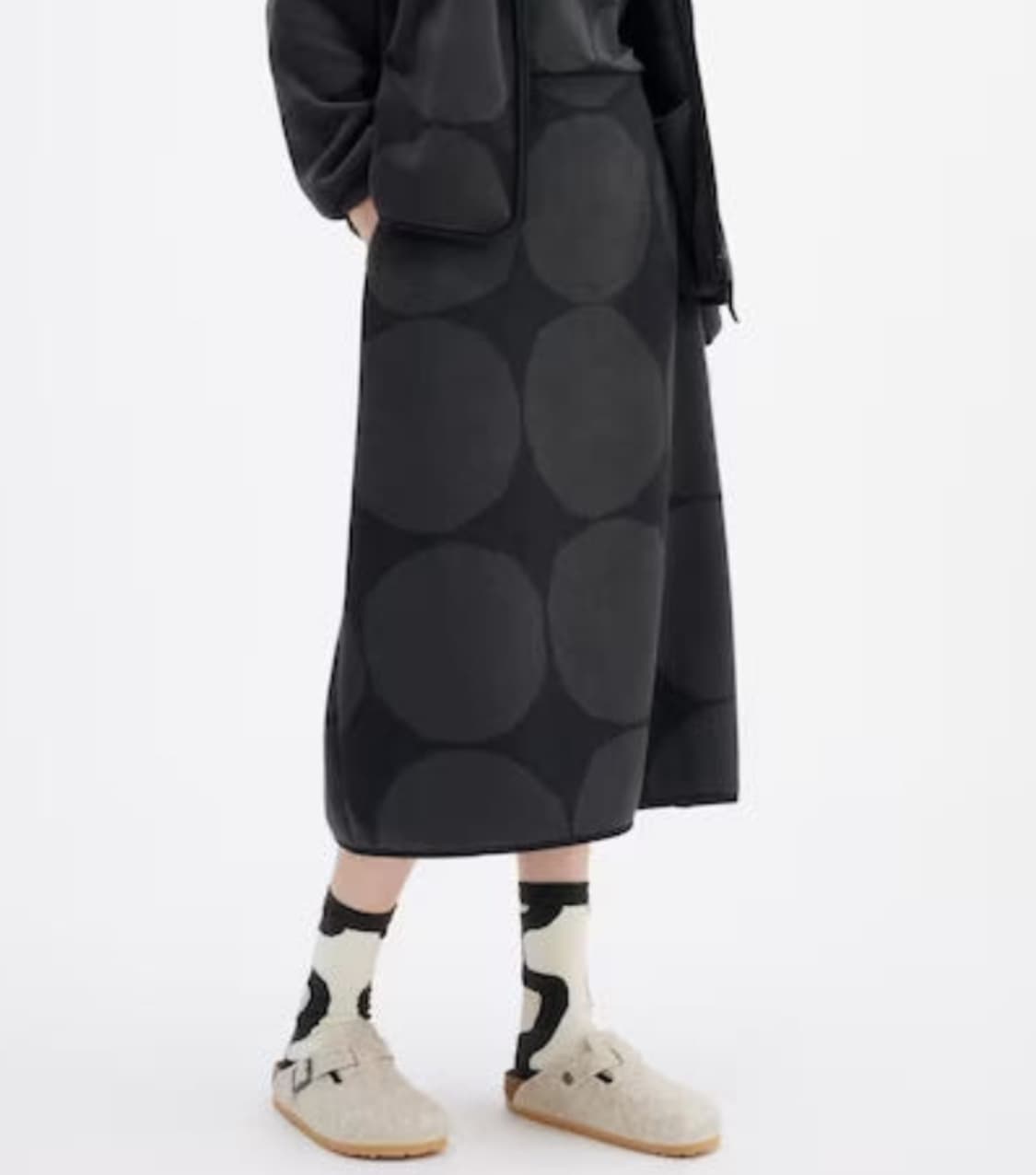 유니클로 마리메꼬 콜라보 플리스 스커트 S 상품이미지1