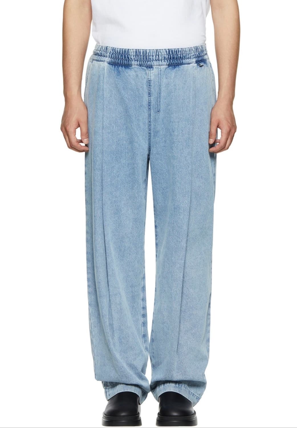 [거의 새것] 우영미 블루 와이드 밴딩 데님 팬츠 50사이즈 상품이미지8