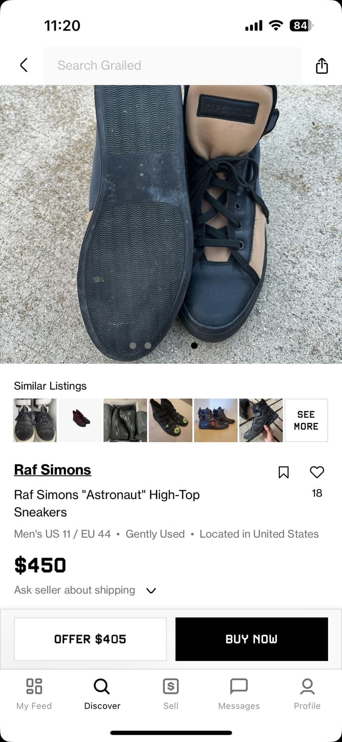 09FW 라프시몬스 아스트로 하이탑 42 상품이미지6