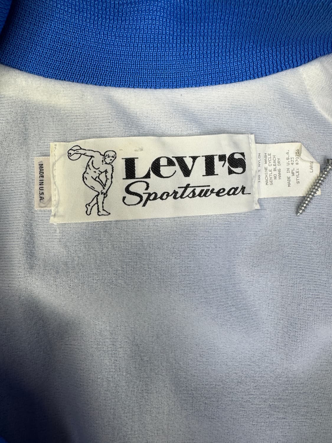 빈티지 90s 리바이스 스포츠웨어 사틴 바시티 스타디움 자켓 L 상품이미지3