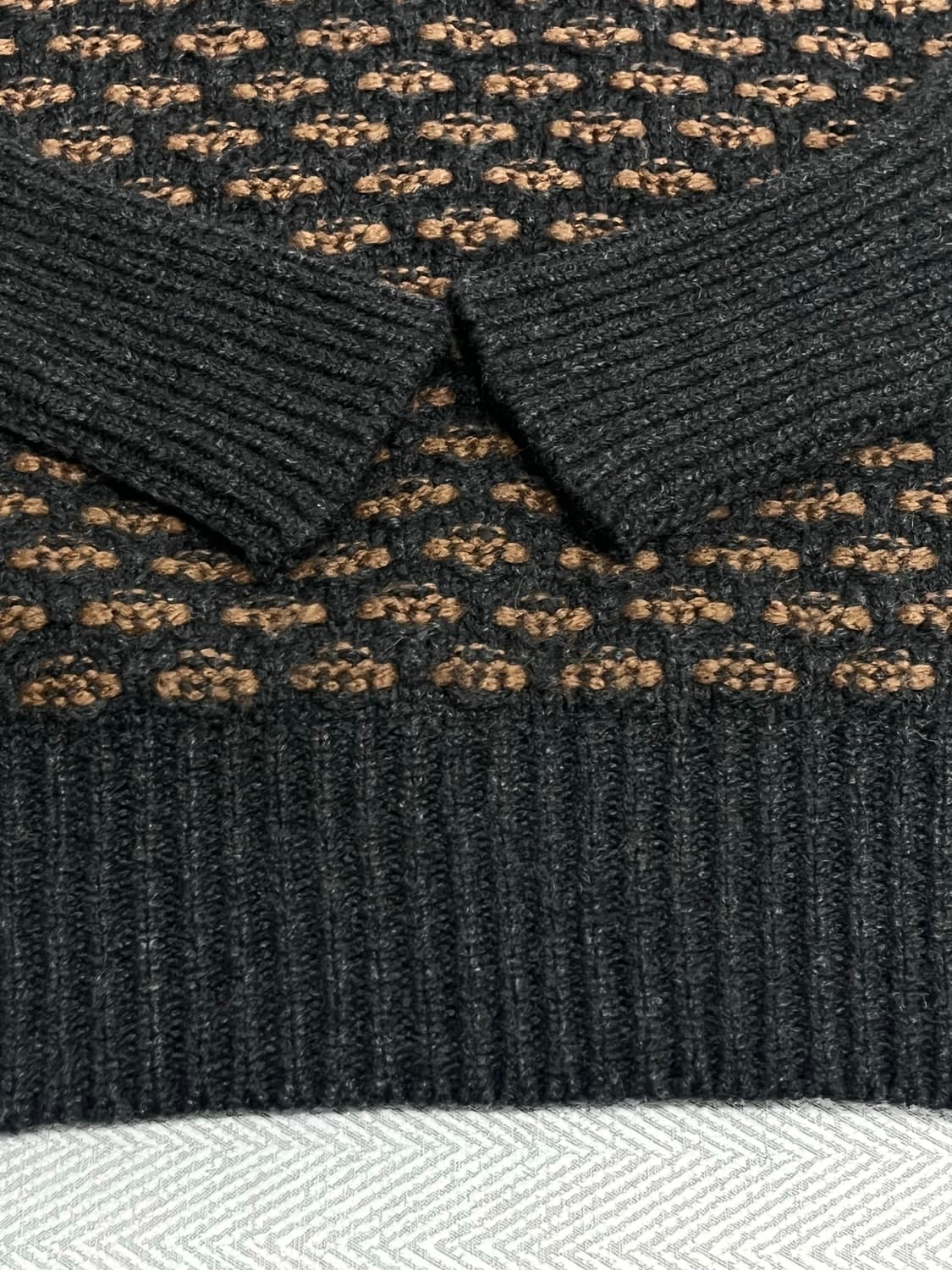 로로피아나 캐시미어 패턴 니트 38사이즈 상품이미지7