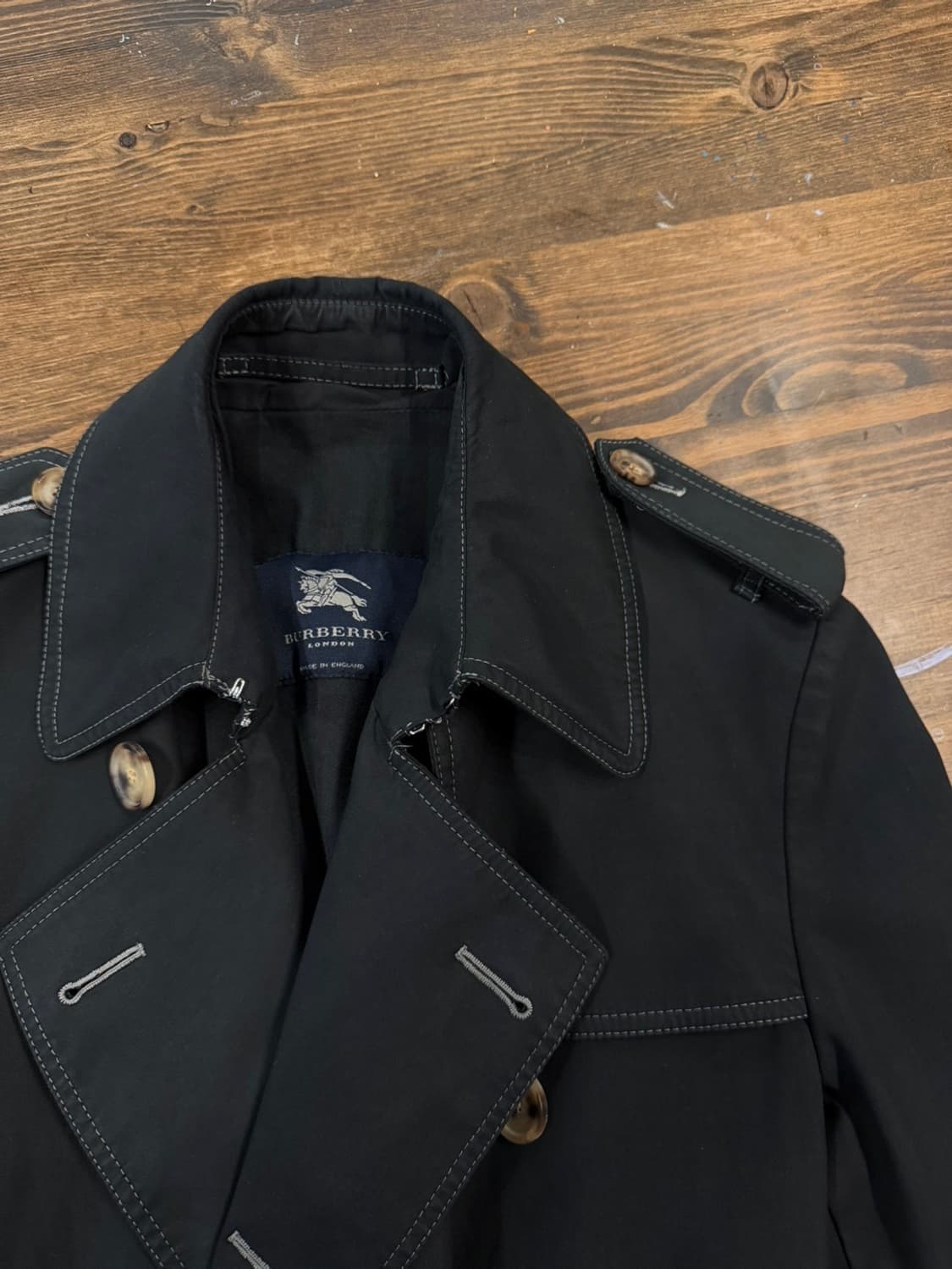 버버리 더블브레스티드 코트 야성55-66 상품이미지6