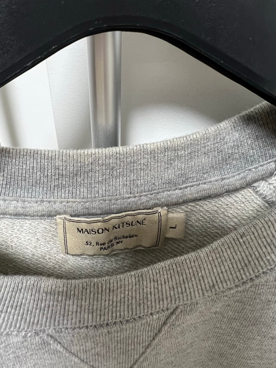 메종키츠네 폭스헤드 맨투맨 그레이 L 상품이미지6
