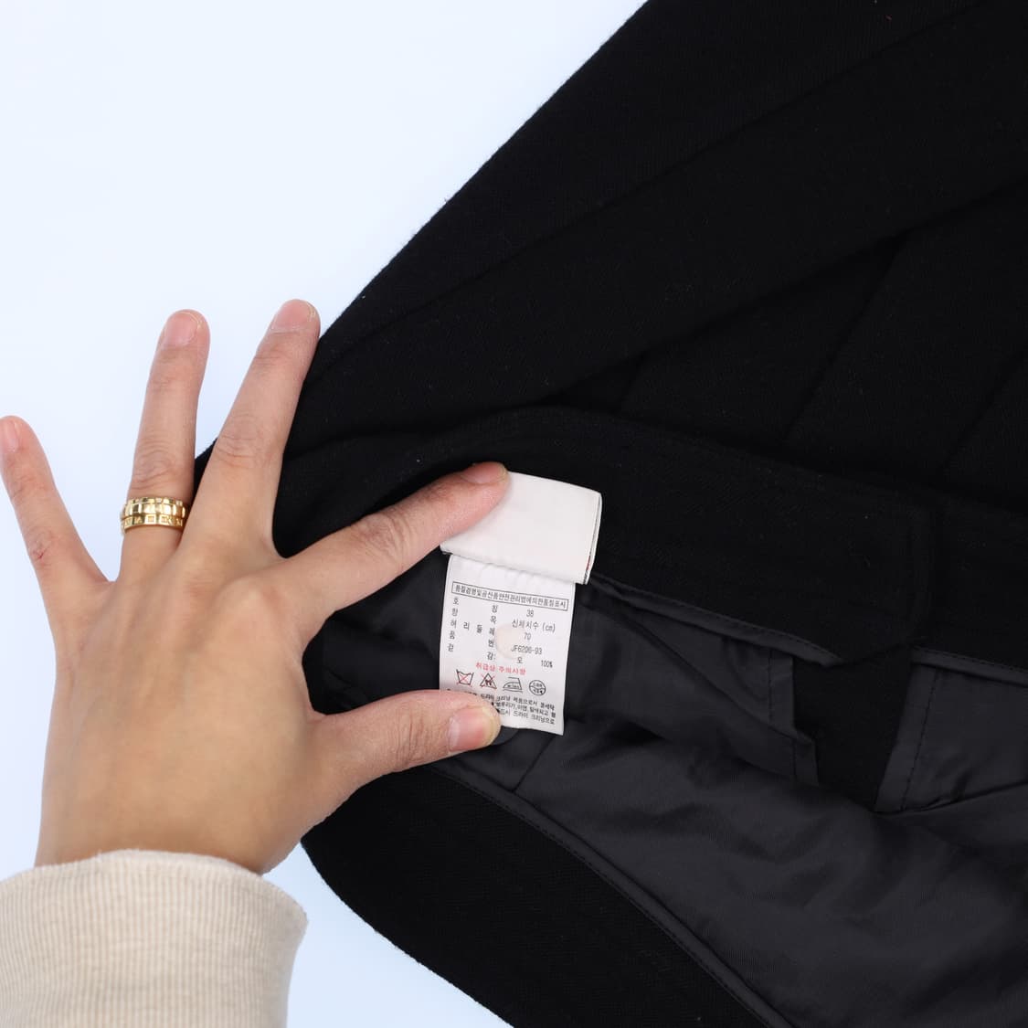 [38] 라코스테 여성 울 단추 치마 스커트 1212H2 상품이미지4