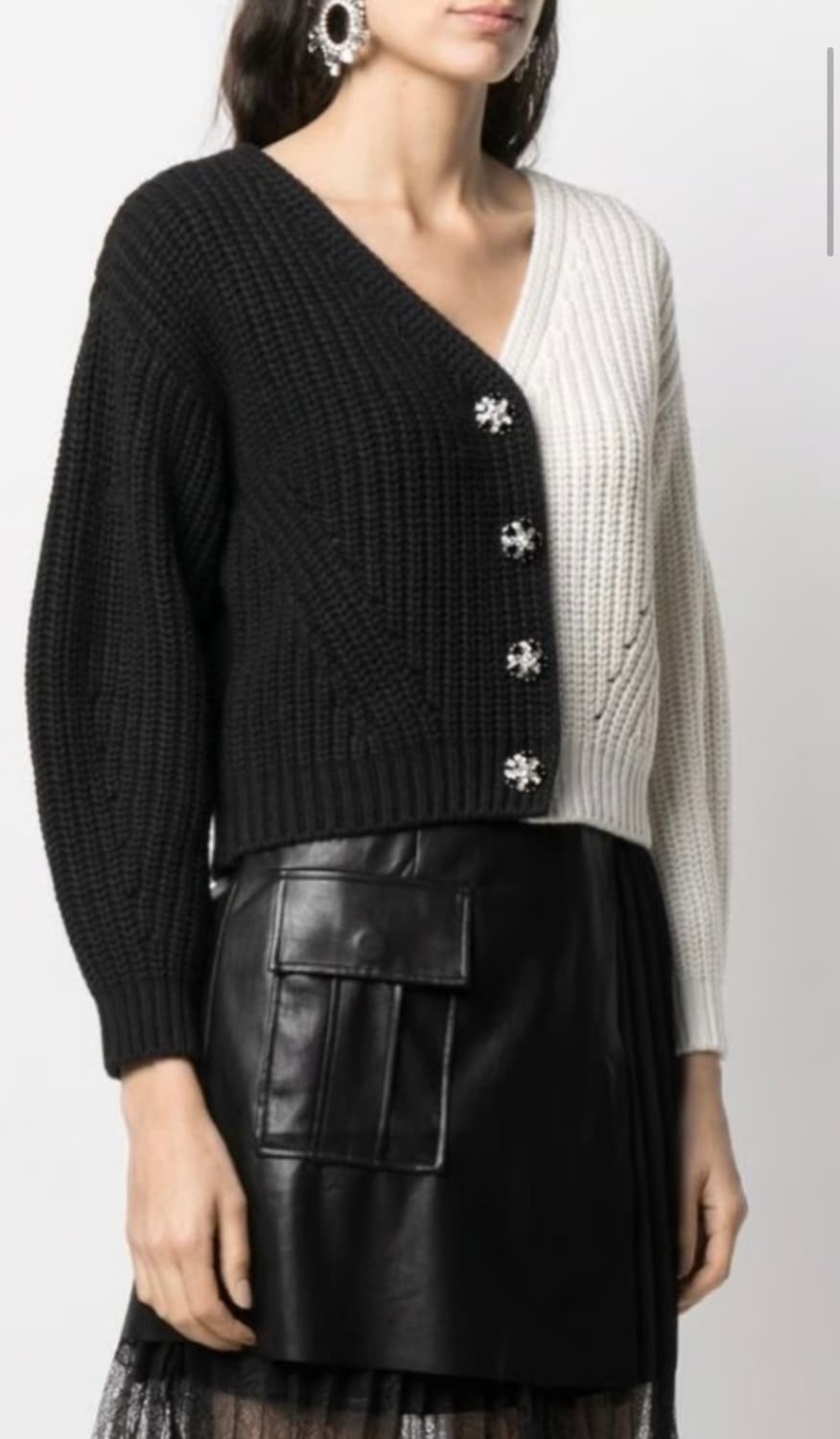 셀프포트레이트 투톤 가디건 s 상품이미지3