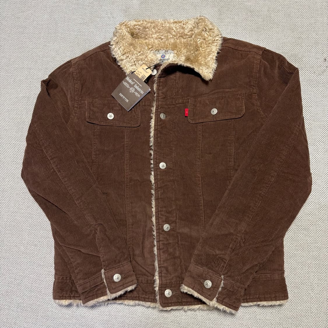 MEDECO(메데코) 코듀로이 털자켓 브라운 상품이미지1