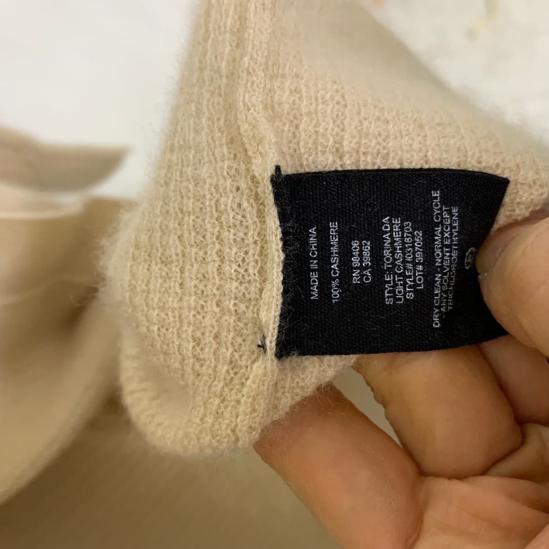 띠어리 캐시미어 100 아이보리 오픈형 롱 가디건 여성 빈티지 상품이미지4