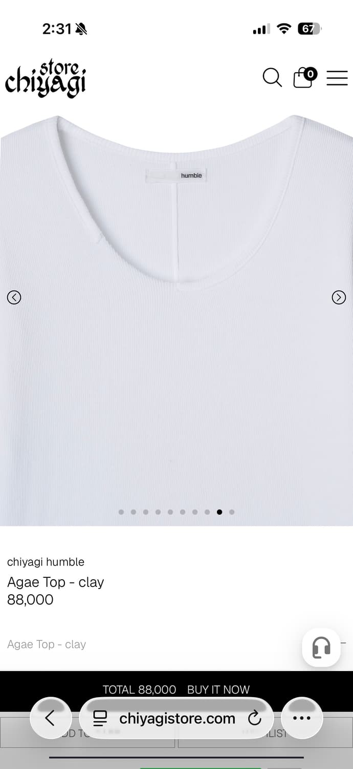 키야기 chiyagi humble Agae Top - clay 상품이미지5