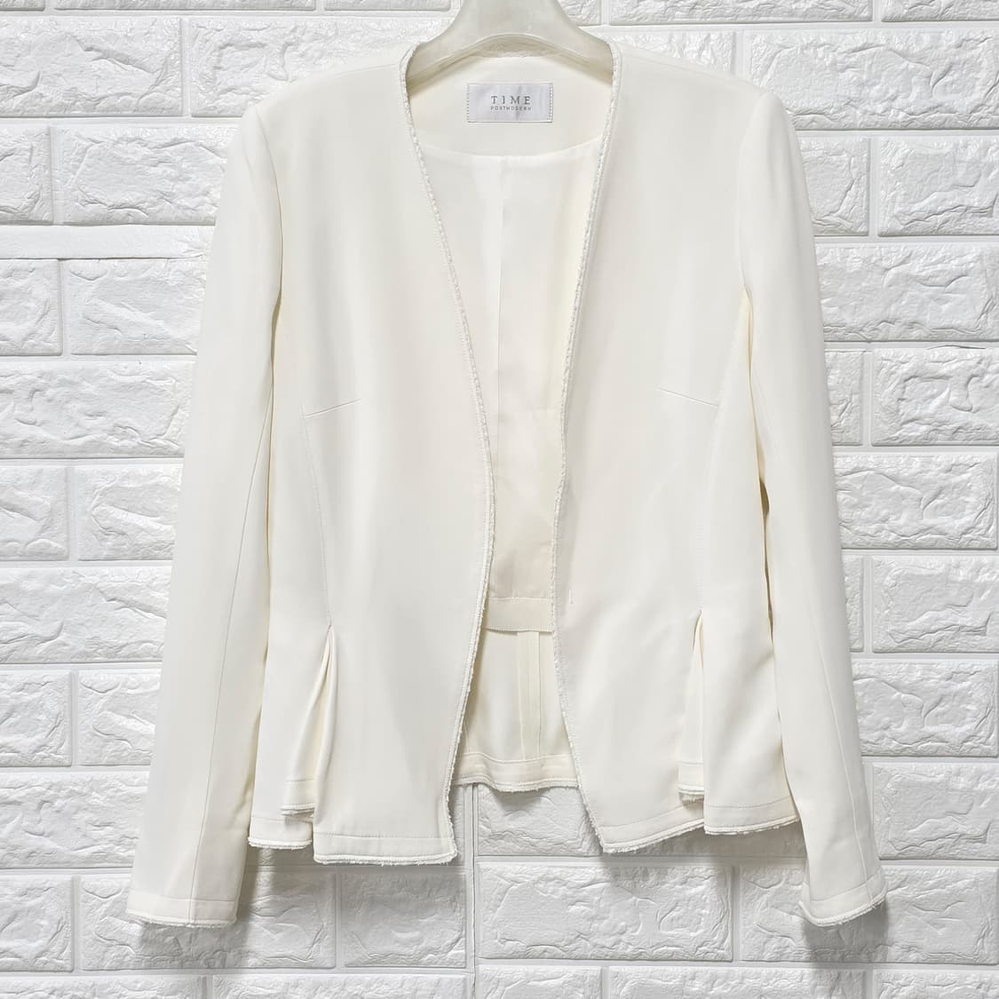 택포) 한섬 타임 TIME 흰색 여성 자켓 M 상품이미지1