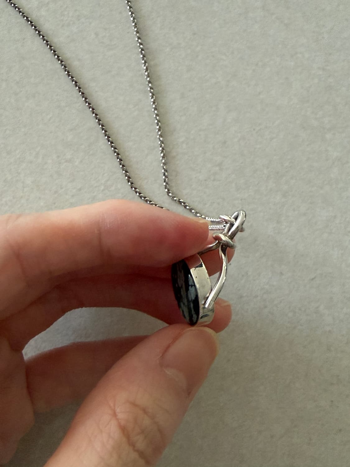 눌주얼리 원석 실버 목걸이 상품이미지3