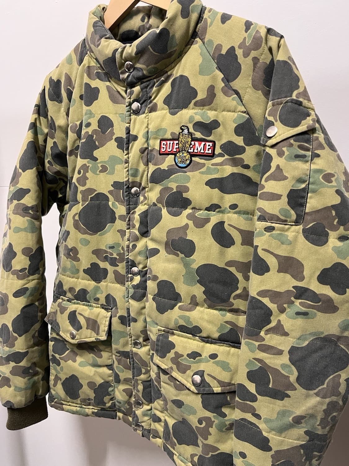 슈프림 이글 패치 퀼팅 카모 자켓 상품이미지4