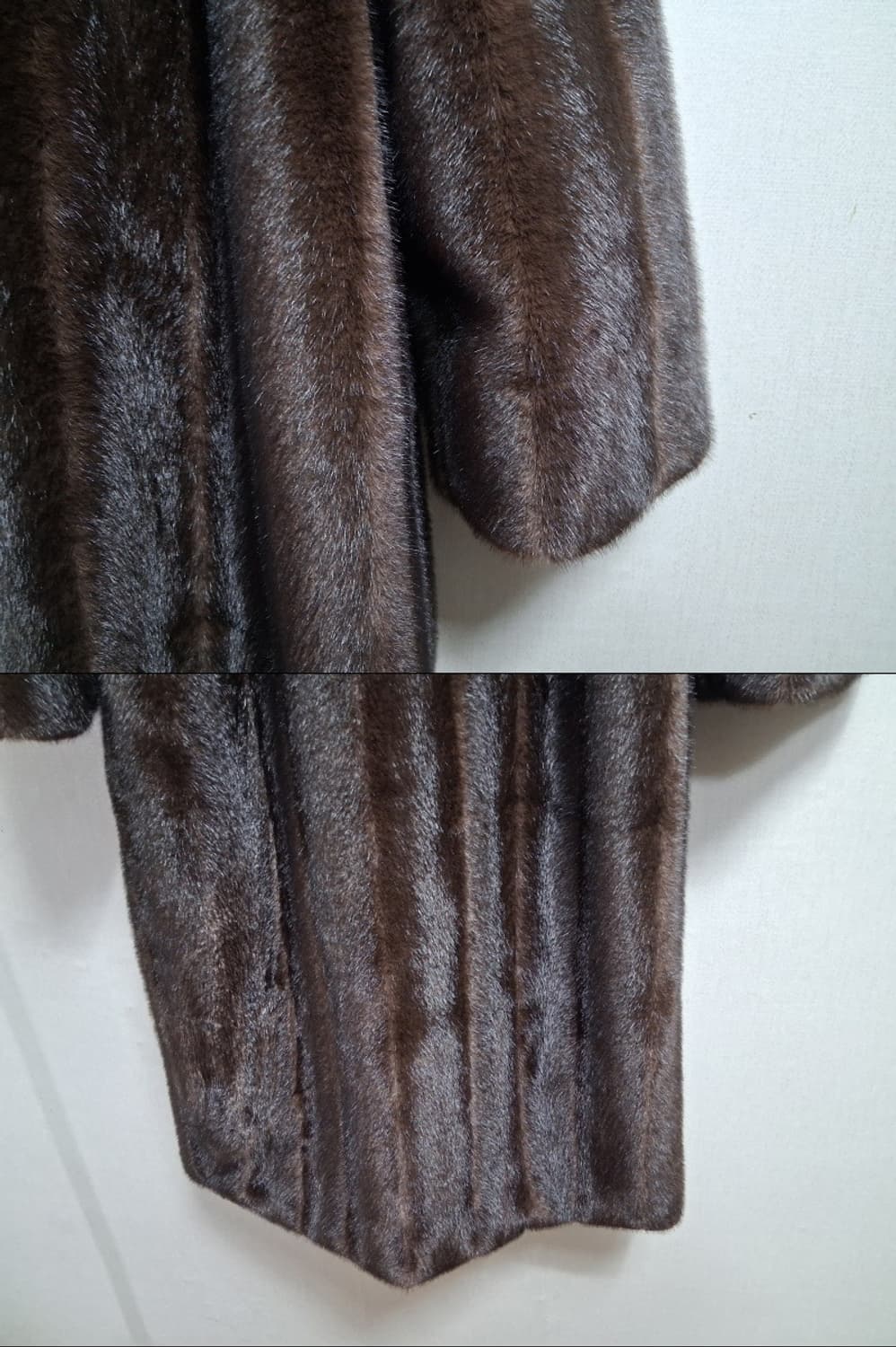 친환경 휘메일 모조밍크롱코트 새로운트랜드 브이넥밍크롱 카라제이121CM길 상품이미지9