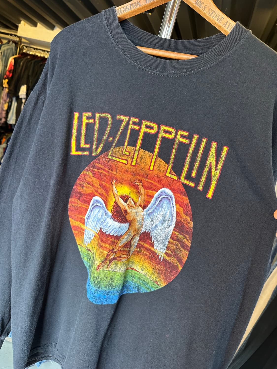 레드 제플린 Led Zeppelin 프린팅 롱슬리브 티셔츠 상품이미지4