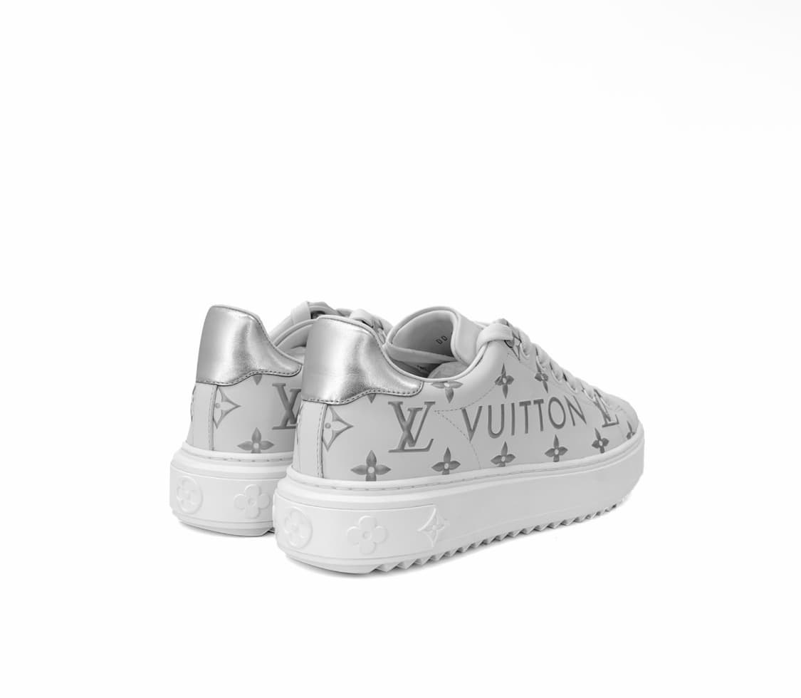 [37.5] 루이비통 여성 타임아웃 모노그램 로우탑 스니커즈 화이트 실버 상품이미지4