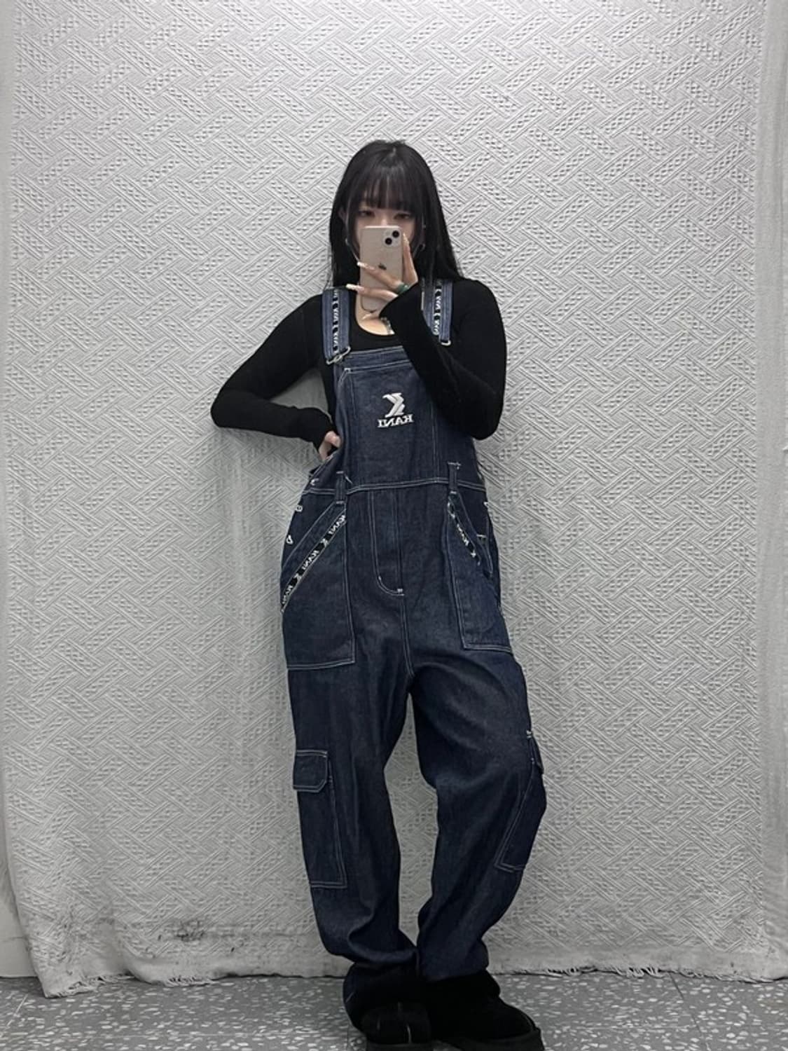 칼 카니 빈티지 레트로 Y2K 데님 멜빵 점프수트 L C09881 상품이미지2
