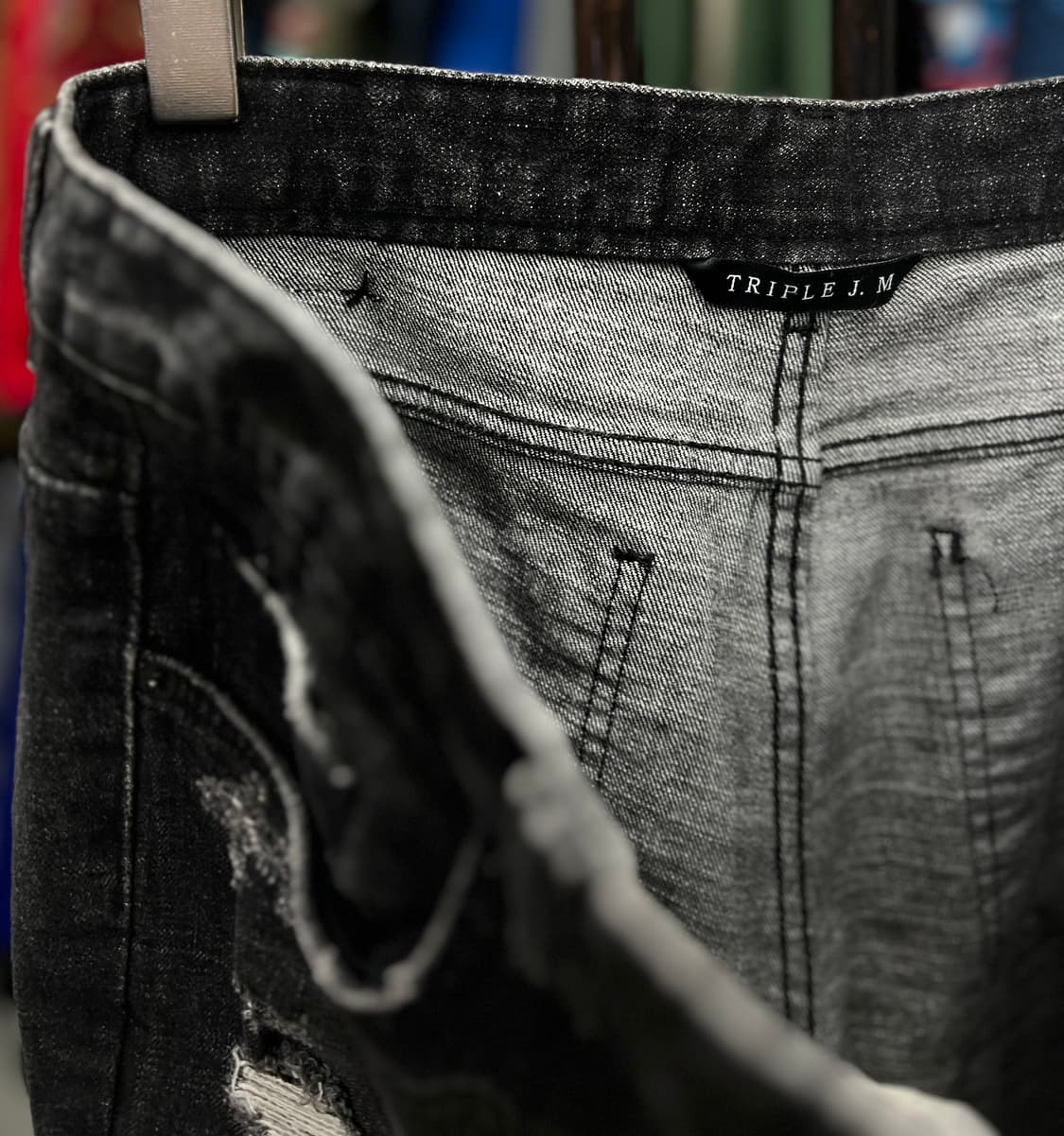 옆지퍼 블랙진 상품이미지7