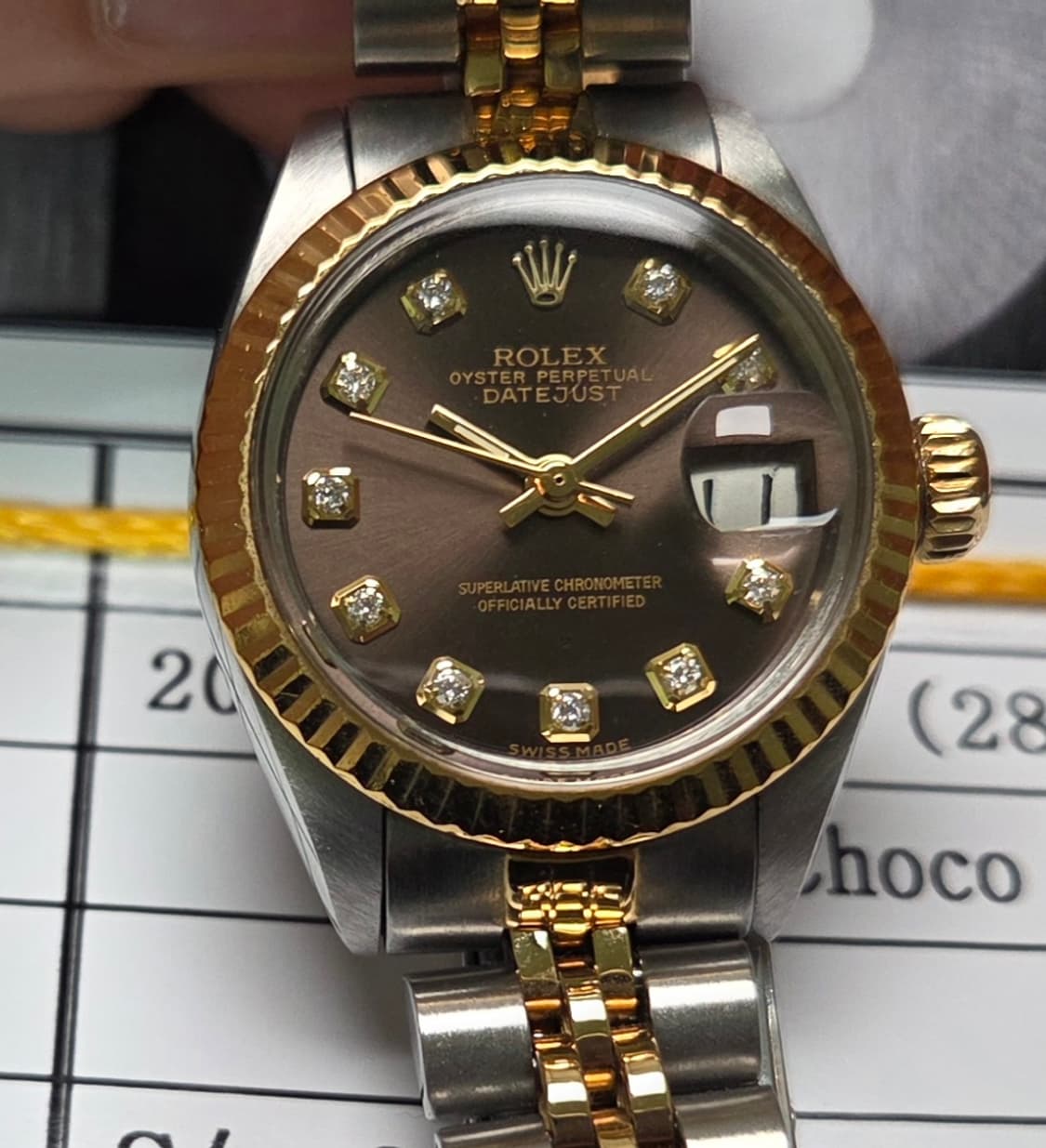 롤렉스 데이저스트 6917 후기형 초코 10P다이아 여성용 (감정서 포함 상품이미지1