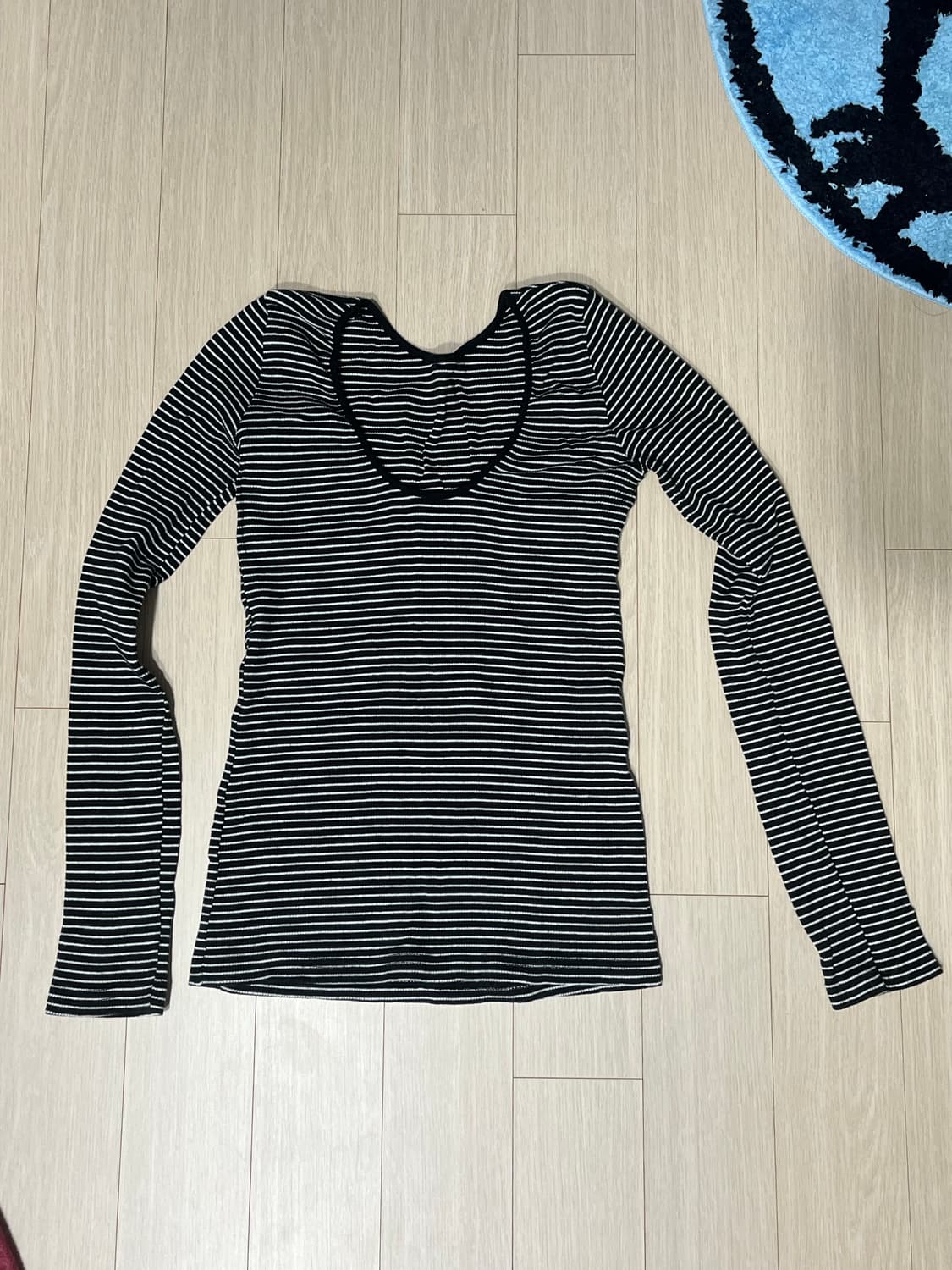 dad 디에이디 스트라이프 블랙 티셔츠 상품이미지1