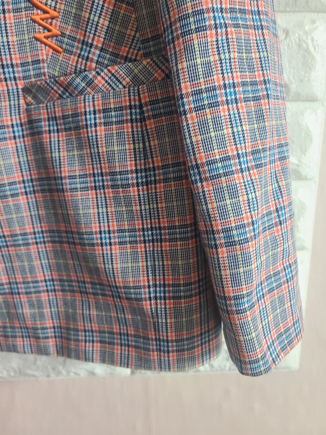 MMOW 체크 자켓 오렌지 포인트 상품이미지3