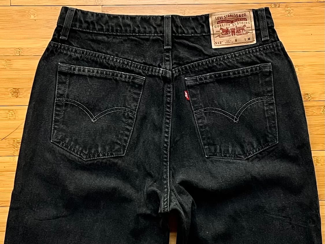 리바이스 512 블랙진 데님팬츠 W L M 상품이미지4