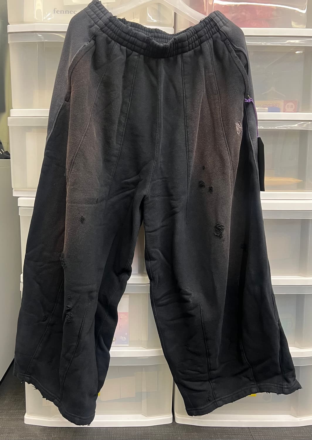 니들스 x 스튜디오스 H.D. 2 스웨트 팬츠 블랙 상품이미지4