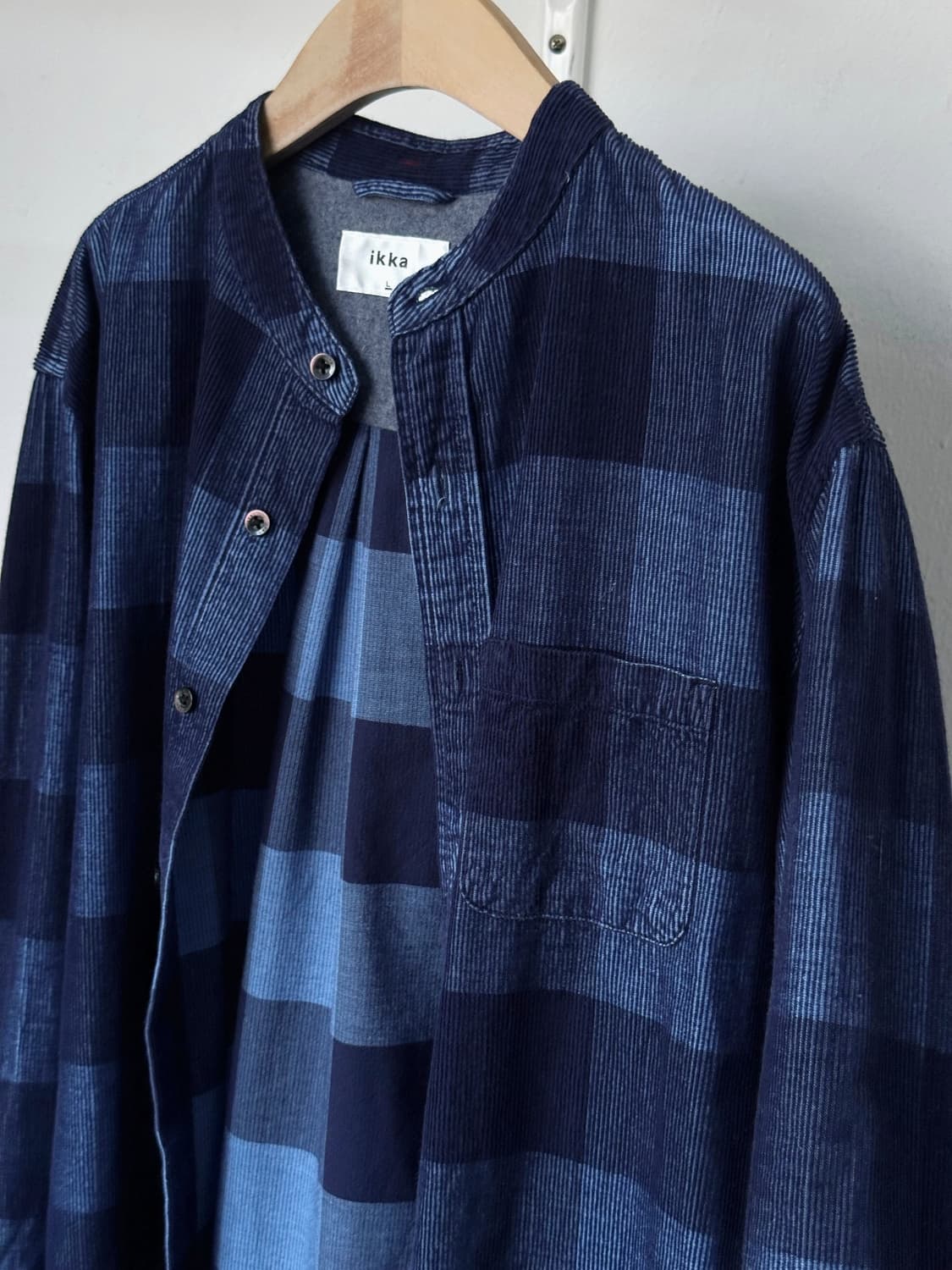 Natural brushed cotton design check shir 상품이미지8