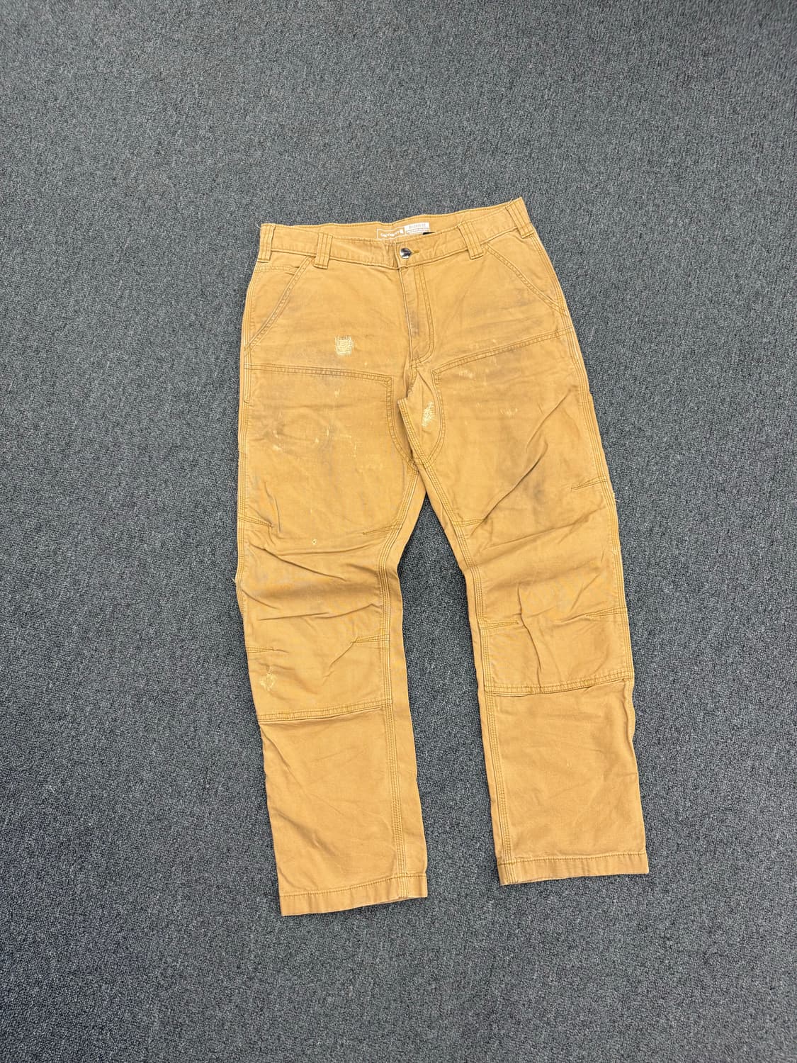 33)칼하트 빈티지 베이지 더블니 워크팬츠 상품이미지2