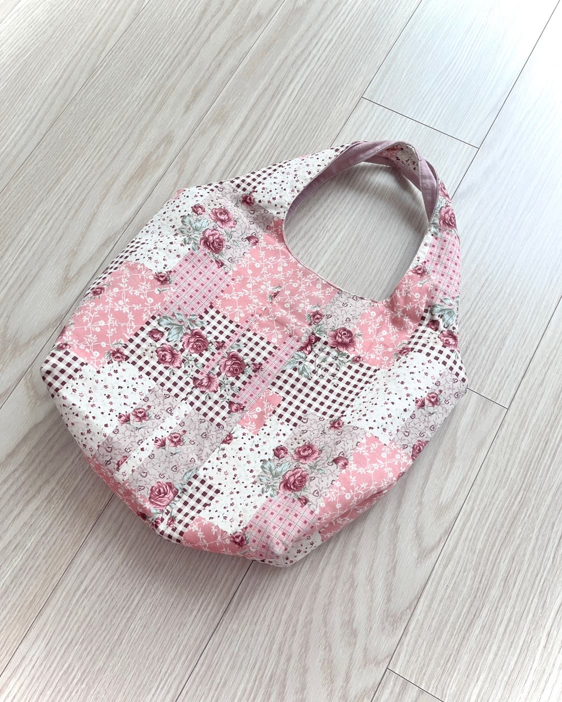 핑크 꽃 패턴 토트백 상품이미지5