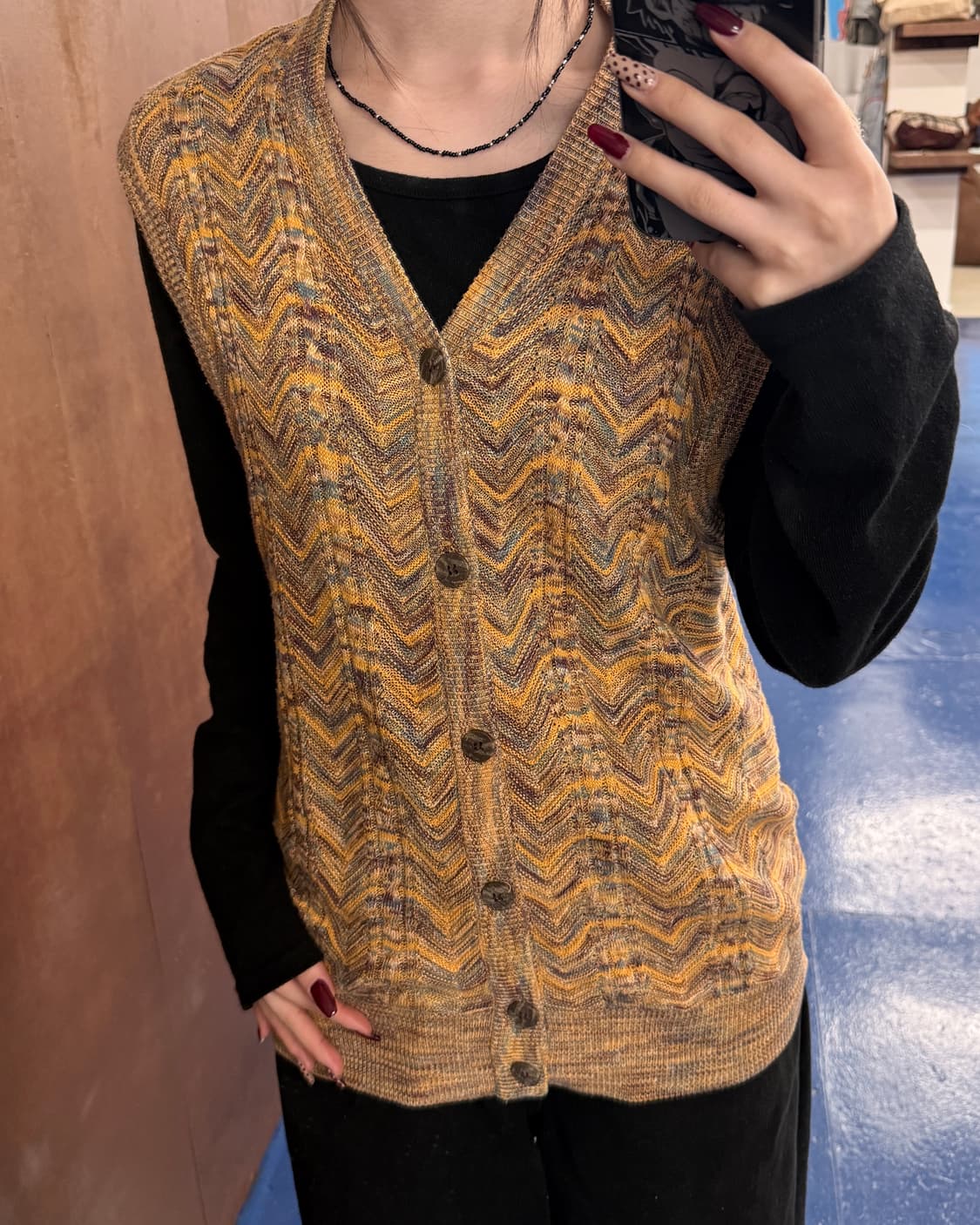 Missoni 미쏘니 히피 니트 조끼 가디건 상품이미지1