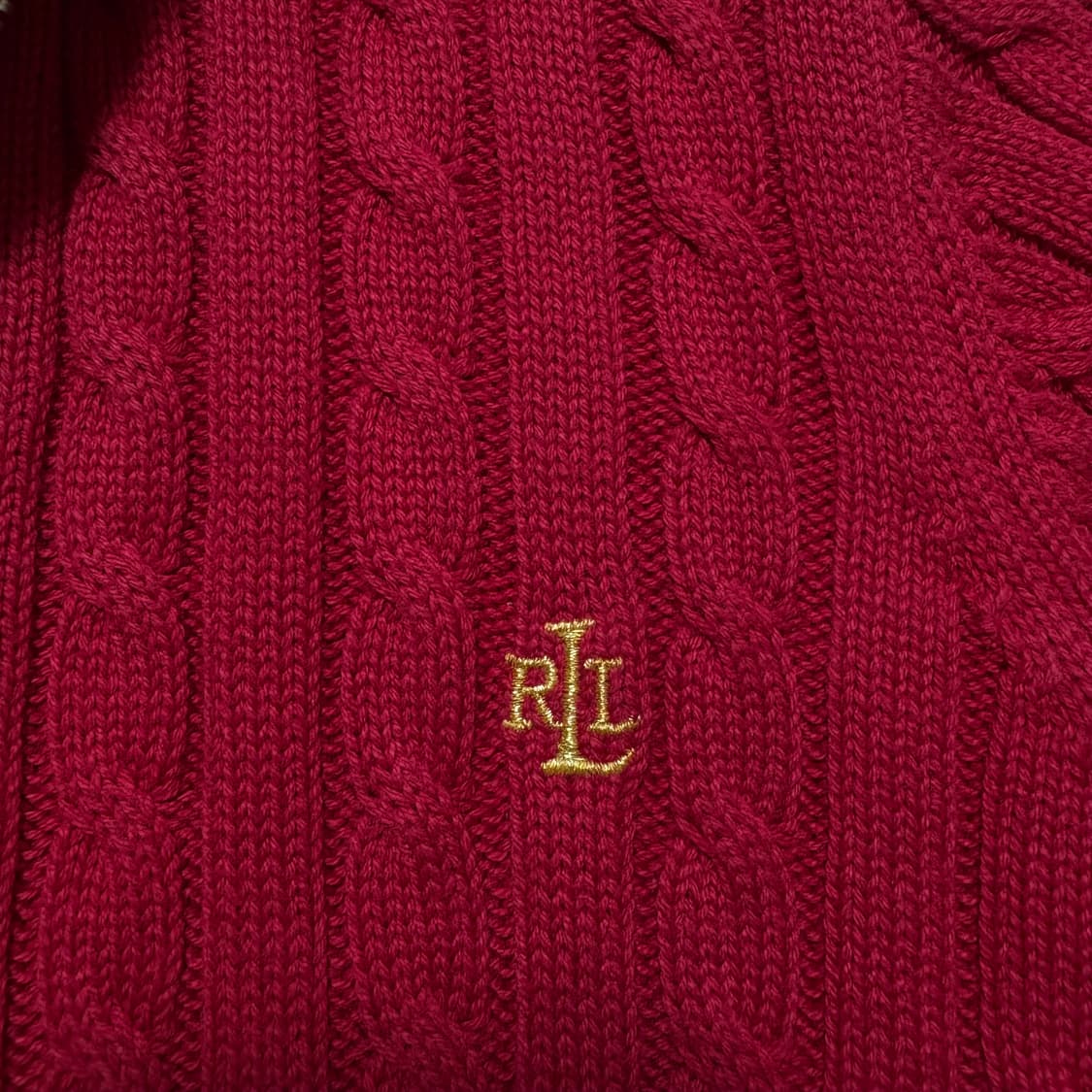 폴로랄프로렌 금장로고 니트집업 상품이미지3