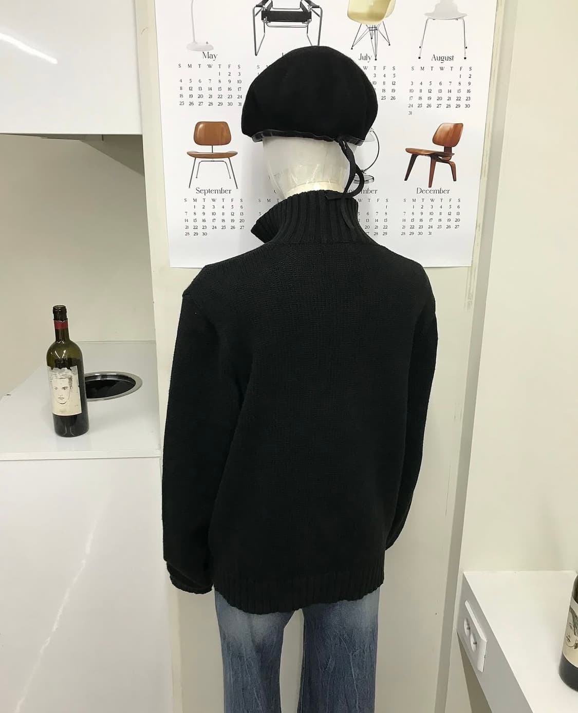 폴로 빈집업 니트 상품이미지8