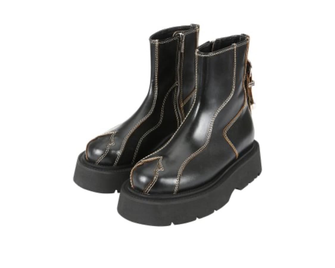 (WOMEN) FIA WESTERN RAW CUT ANKLE BOOTS 상품이미지2