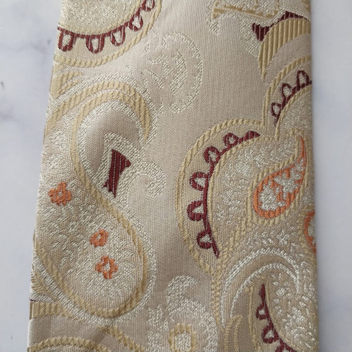 닥스 베이지 페이즐리 자카드 넥타이 9.3cm A+~A등급 K2494
 상품이미지10