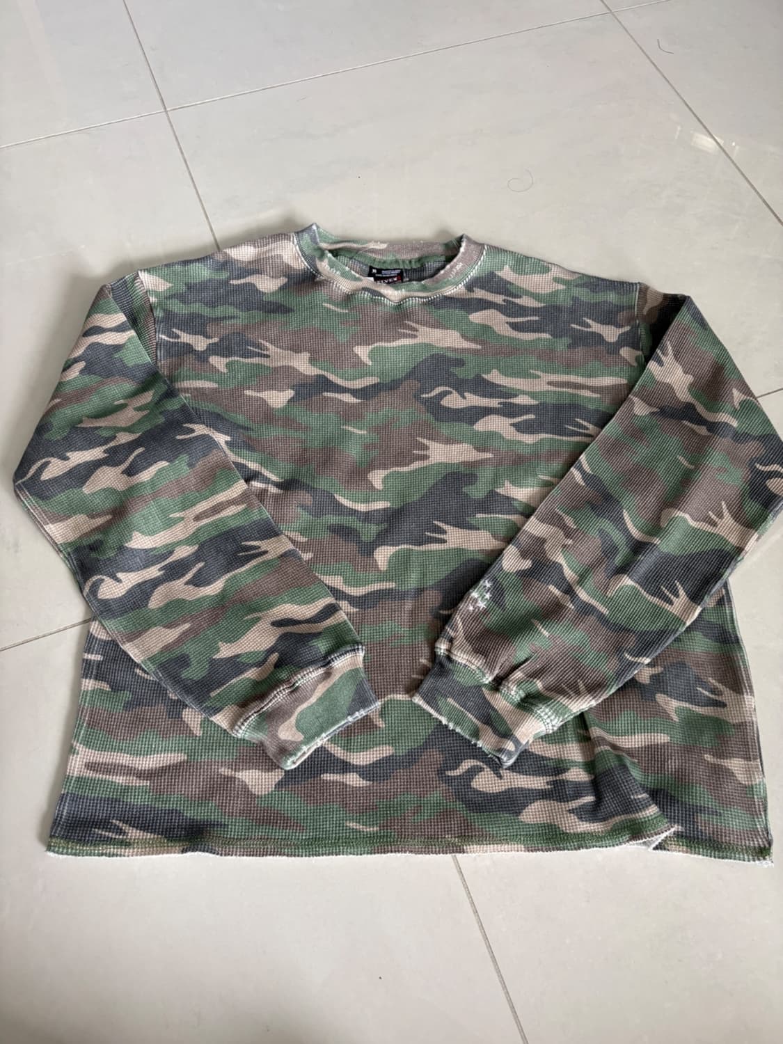 camo waffle thermal ls tee 카모 와플 보온 티 상품이미지6