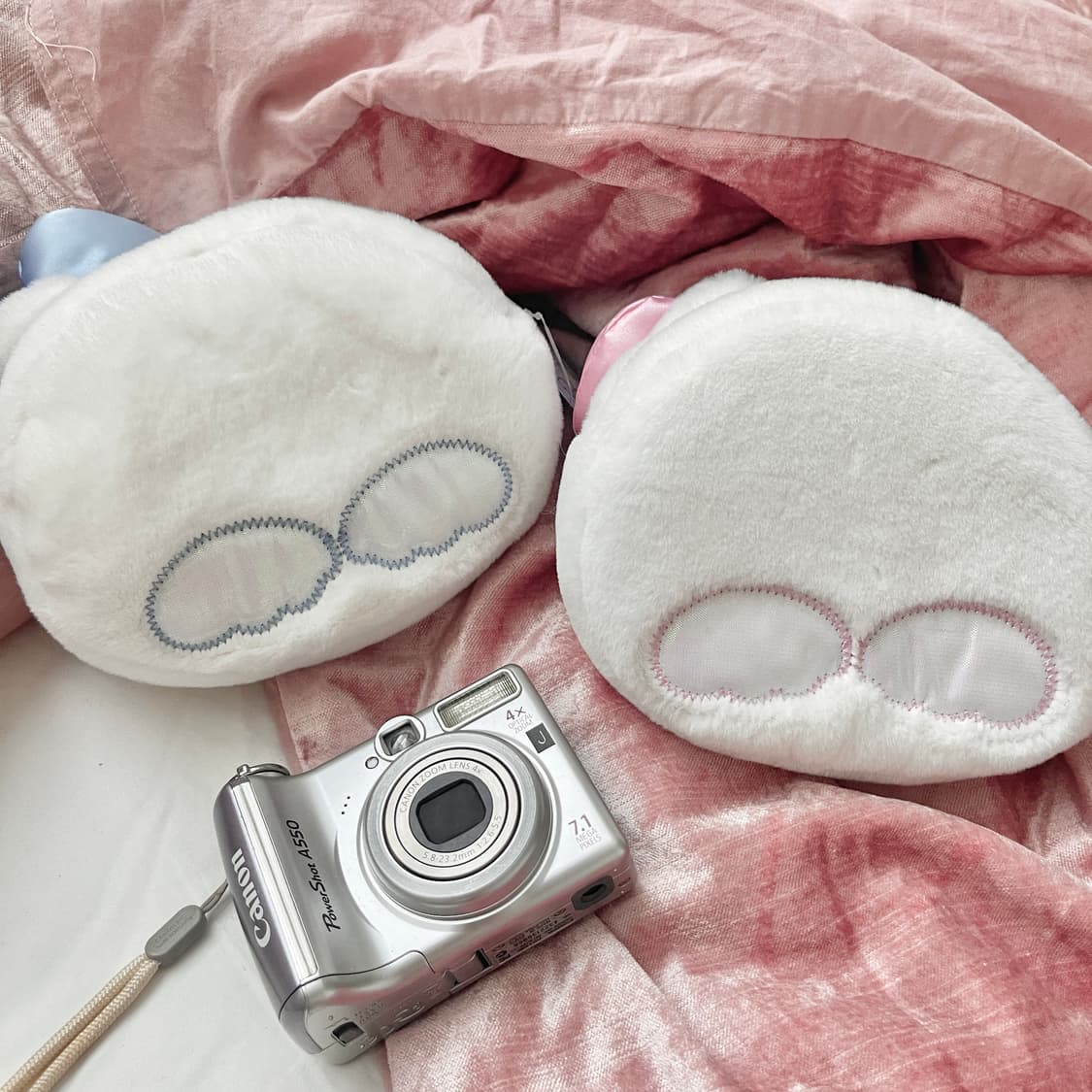 산리오 정품 새상품 헬로 키티 엔젤 유메미루 천사 핑크 블루 파우치 디카 상품이미지2