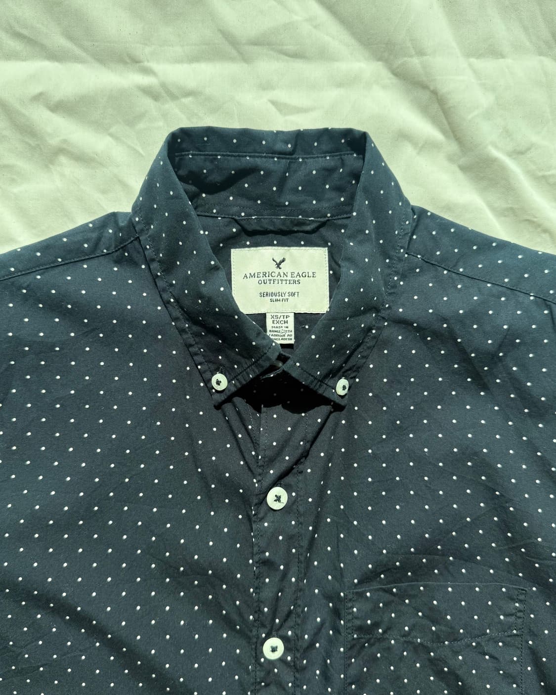 아메리칸이글 네이비 도트 셔츠 상품이미지1