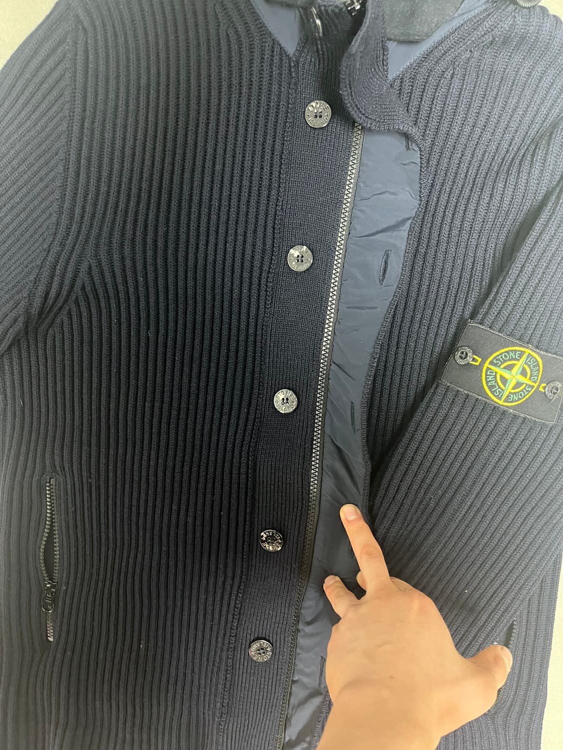 스톤아일랜드 니트 후드집업 Xl 상품이미지4