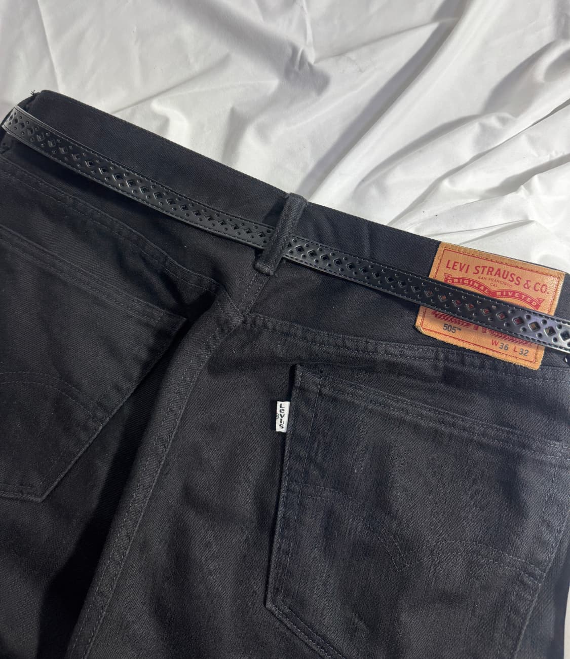 빈티지 펀칭 레더 벨트 웨스턴 상품이미지2