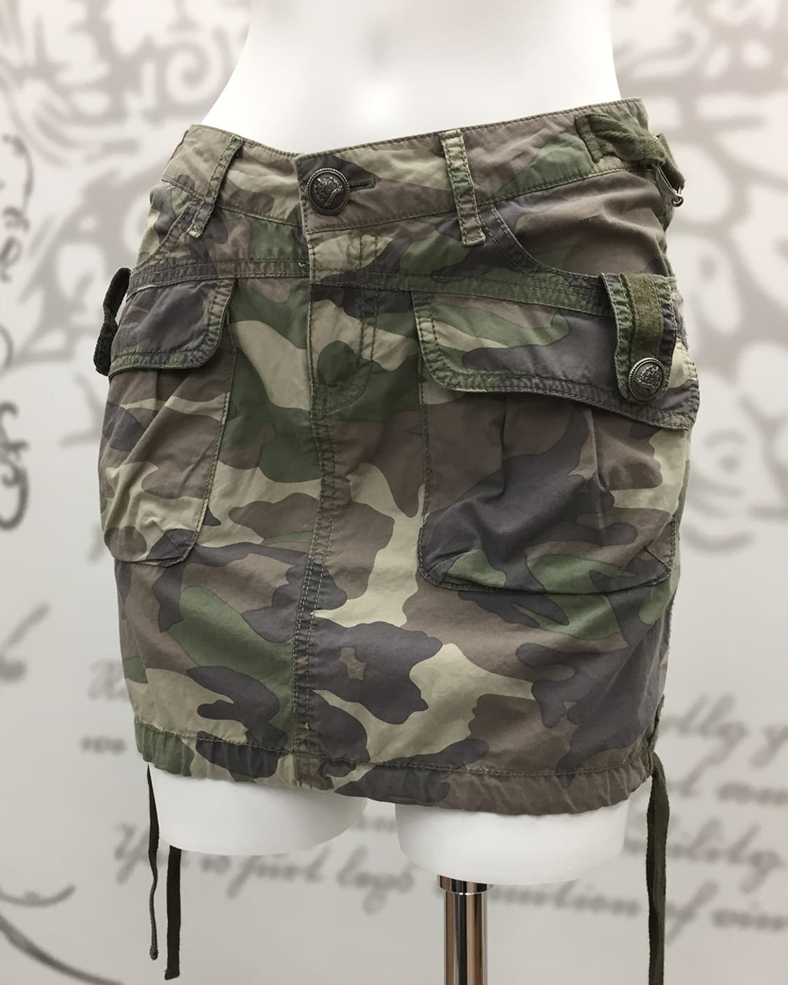 Y2K camo short skirt 상품이미지1