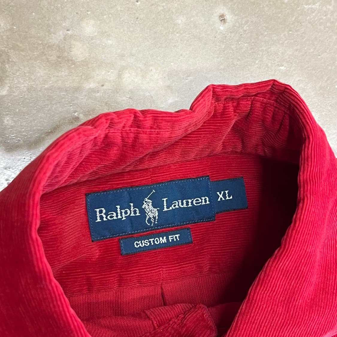XL 폴로랄프로렌 기마로고 코듀로이 레드 셔츠  상품이미지4