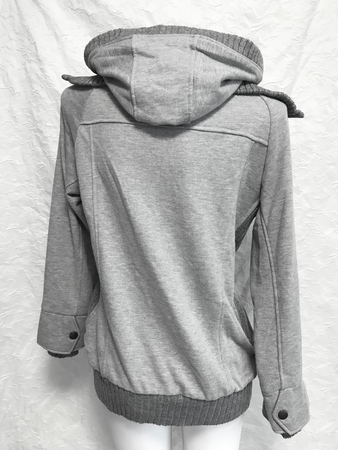 빈티지 chuxxx 펑크 y2k 하이넥 골지 투웨이 후드 집업 상품이미지5