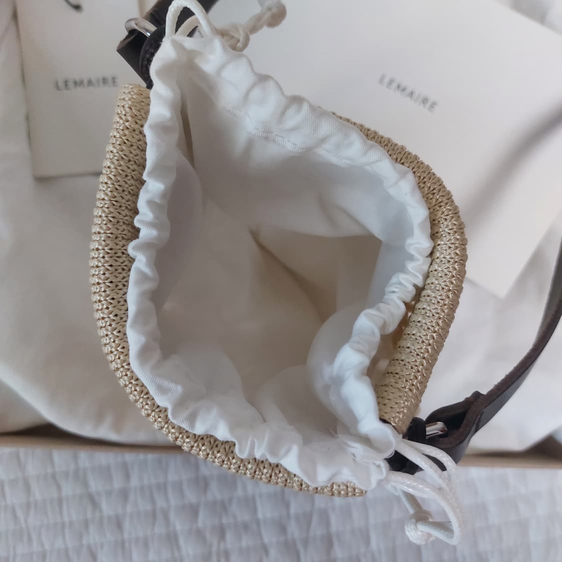 MINI CROSSBODY FILT NET BAG BEIGE 상품이미지7